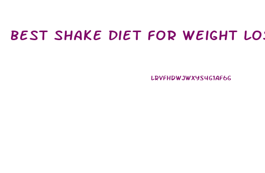 Best Shake Diet For Weight Loss Australia