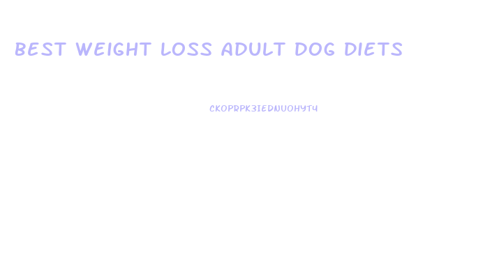 Best Weight Loss Adult Dog Diets