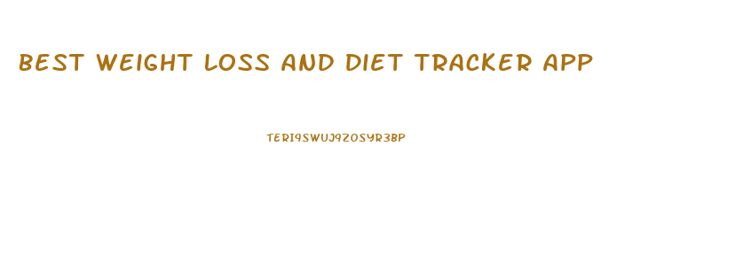 Best Weight Loss And Diet Tracker App