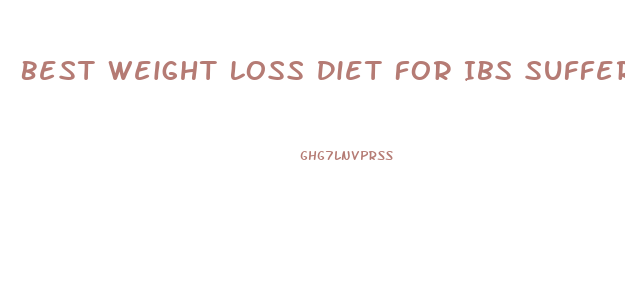 Best Weight Loss Diet For Ibs Sufferers