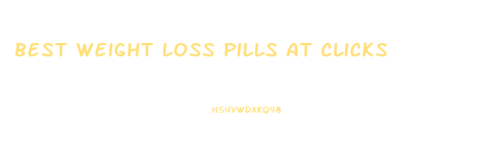 Best Weight Loss Pills At Clicks