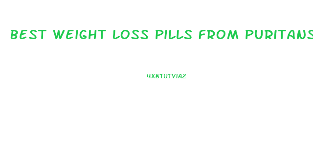 Best Weight Loss Pills From Puritans Pride