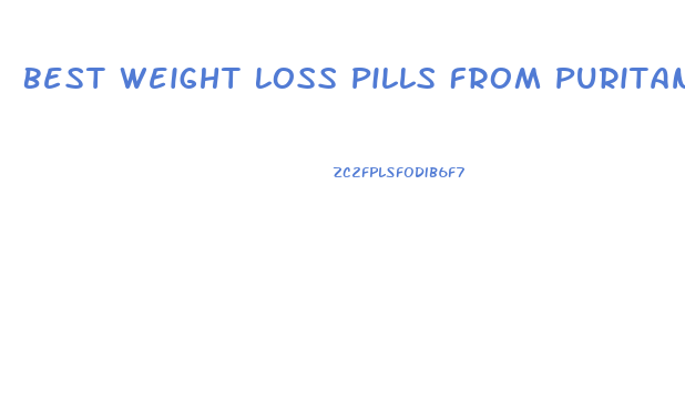 Best Weight Loss Pills From Puritans Pride