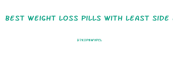 Best Weight Loss Pills With Least Side Effects