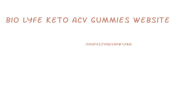 Bio Lyfe Keto Acv Gummies Website