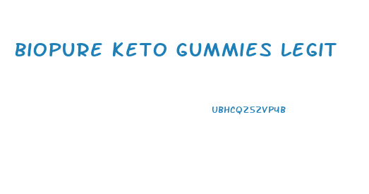 Biopure Keto Gummies Legit