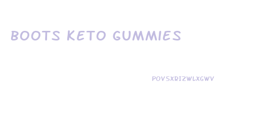 Boots Keto Gummies
