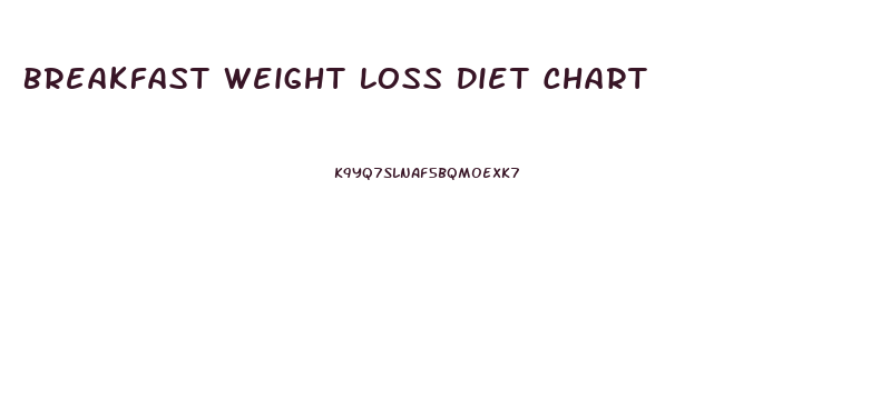 Breakfast Weight Loss Diet Chart