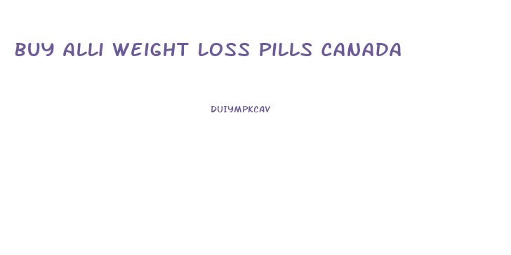 Buy Alli Weight Loss Pills Canada