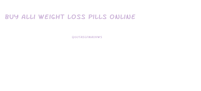 Buy Alli Weight Loss Pills Online
