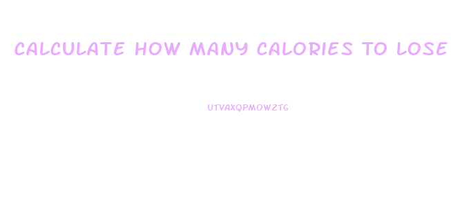Calculate How Many Calories To Lose Weight
