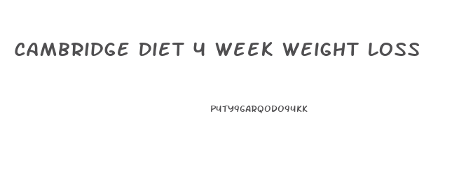 Cambridge Diet 4 Week Weight Loss