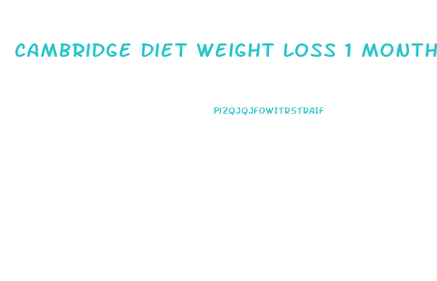 Cambridge Diet Weight Loss 1 Month