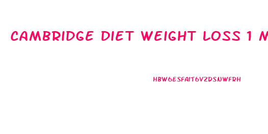 Cambridge Diet Weight Loss 1 Month