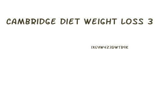 Cambridge Diet Weight Loss 3 Months