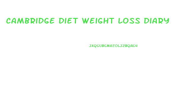 Cambridge Diet Weight Loss Diary