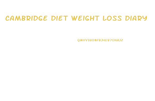 Cambridge Diet Weight Loss Diary