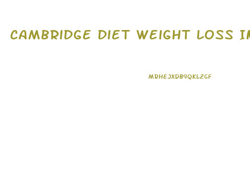 Cambridge Diet Weight Loss In First Week