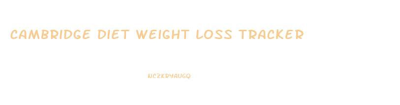 Cambridge Diet Weight Loss Tracker