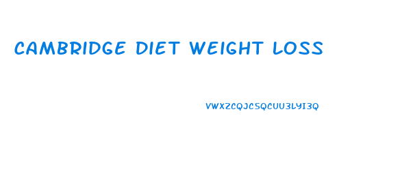 Cambridge Diet Weight Loss