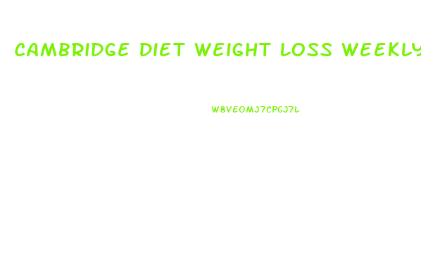 Cambridge Diet Weight Loss Weekly