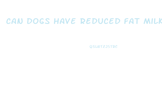 Can Dogs Have Reduced Fat Milk