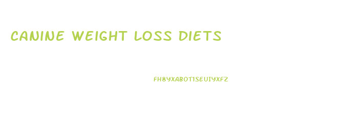 Canine Weight Loss Diets