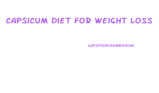 Capsicum Diet For Weight Loss