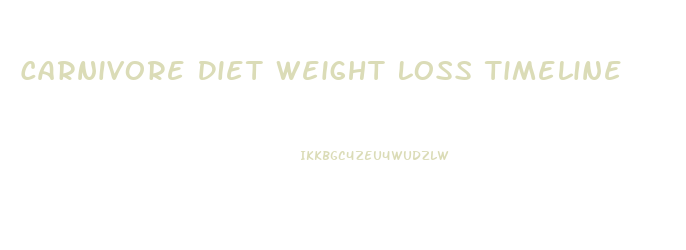 Carnivore Diet Weight Loss Timeline