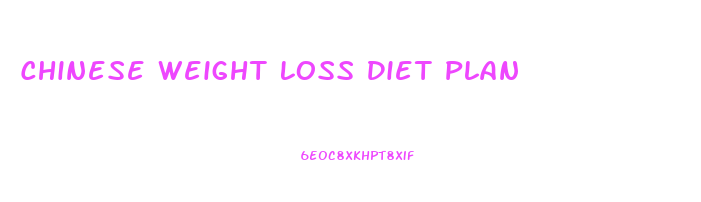 Chinese Weight Loss Diet Plan