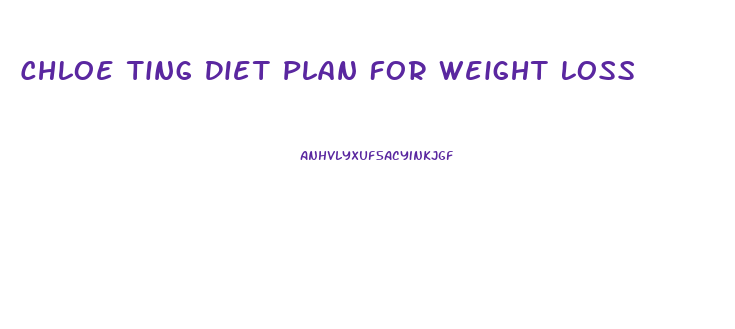Chloe Ting Diet Plan For Weight Loss