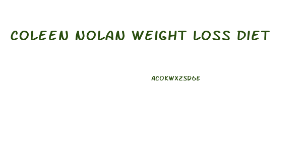 Coleen Nolan Weight Loss Diet