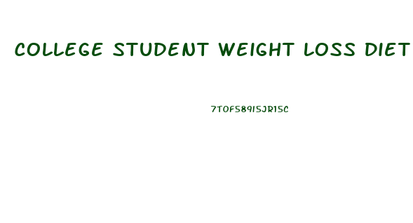 College Student Weight Loss Diet