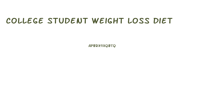 College Student Weight Loss Diet