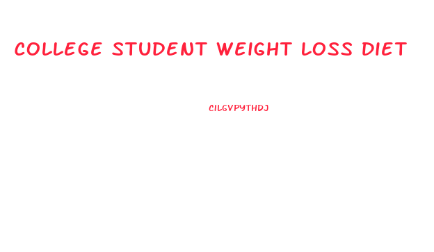 College Student Weight Loss Diet