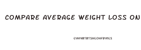 Compare Average Weight Loss On Different Diets