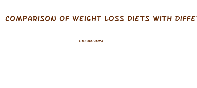 Comparison Of Weight Loss Diets With Different Compositions Of Fat