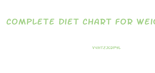 Complete Diet Chart For Weight Loss In Hindi