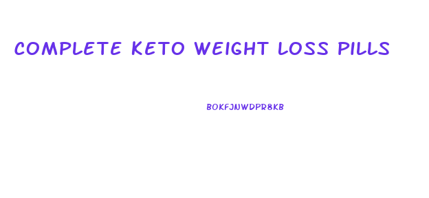Complete Keto Weight Loss Pills