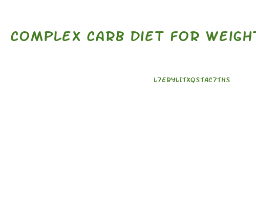 Complex Carb Diet For Weight Loss