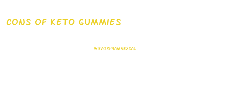 Cons Of Keto Gummies
