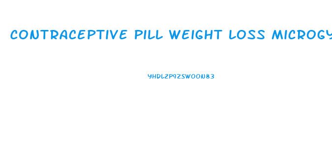 Contraceptive Pill Weight Loss Microgynon