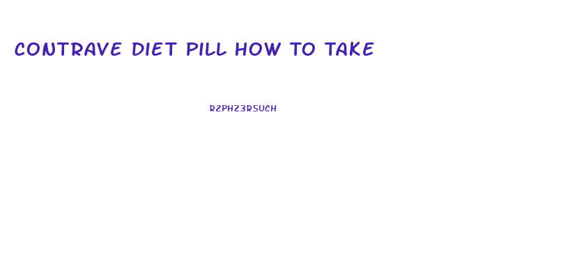 Contrave Diet Pill How To Take