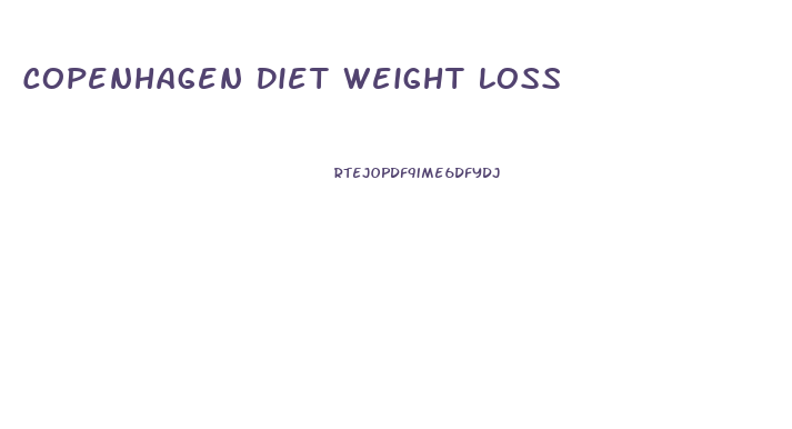 Copenhagen Diet Weight Loss