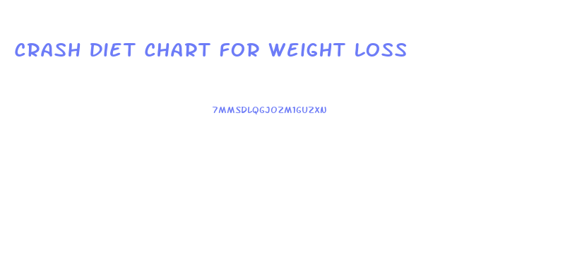 Crash Diet Chart For Weight Loss