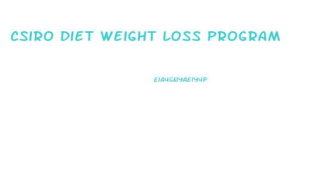 Csiro Diet Weight Loss Program