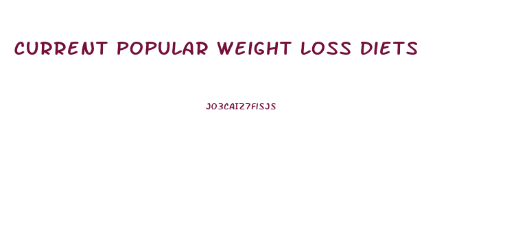 Current Popular Weight Loss Diets