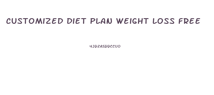 Customized Diet Plan Weight Loss Free