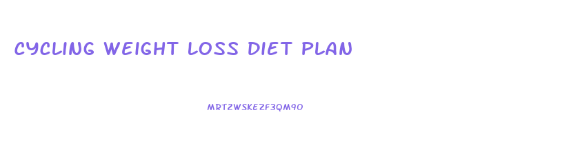 Cycling Weight Loss Diet Plan