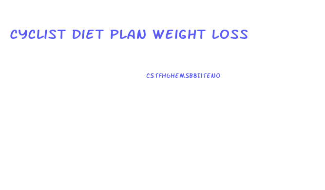 Cyclist Diet Plan Weight Loss